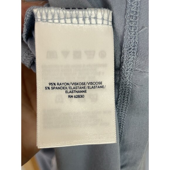 Lands End Womens Light Blue Belted Robe Sz M 10/12 Cooling Casual Sleepwear Wrap - Picture 4 of 6